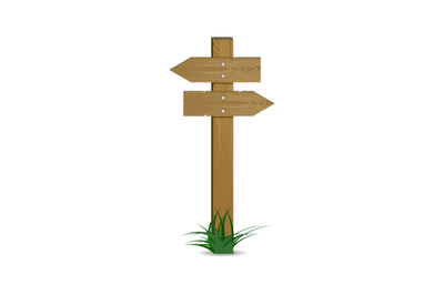 Crossroads pointer wooden arrow