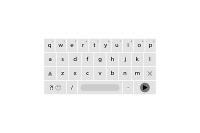 Keyboard smartphone isolated