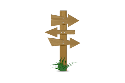 Crossroad direction signpost