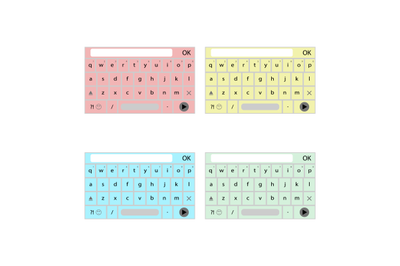 Keyboard design for phone message set