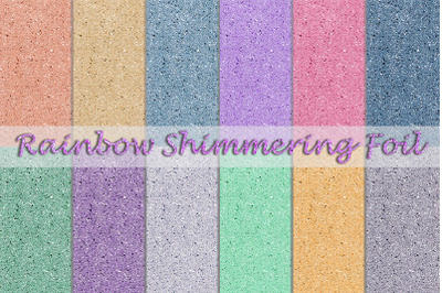 Rainbow Shimmering Foil Digital Paper