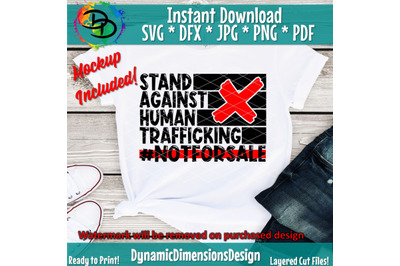 In it to End it Svg, Human Trafficking awareness, Red X, Slavery, traf