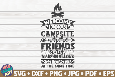 Welcome to our campsite SVG | Camping quote