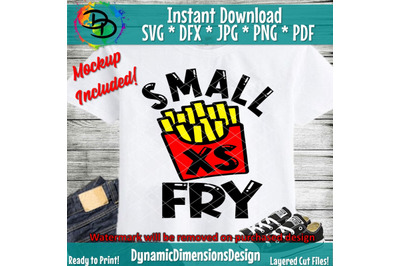 Small Fry svg, Fries, Little Boy, dxf png cutting files for silhouette