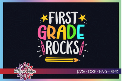 First grade rocks svg, first grade svg, back to school svg, pencil svg