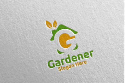 House Botanical Gardener Logo Design 53