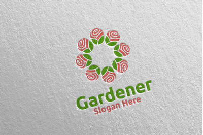 Flower Botanical Gardener Logo Design 55