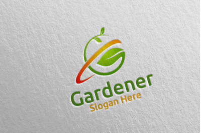 Botanical Gardener Care Logo Design 57