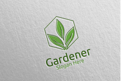 Botanical Gardener Care Logo Design 59