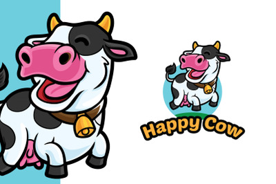 Happy Cow Logo Template