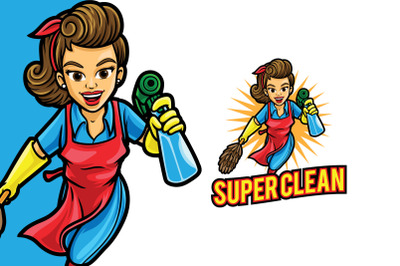 Super Clean Mom Logo Template