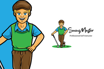 Swing Master Golf Logo Template