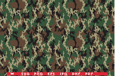 SVG Camouflage print, Seamless pattern digital clipart