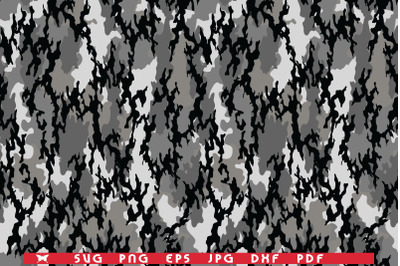 SVG Camouflage print, Seamless pattern digital clipart