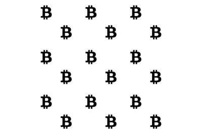 Bit coin pattern black white