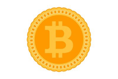 Bitcoin icon. Crypto coin vector