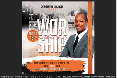 Church Worship Tuesday Flyer