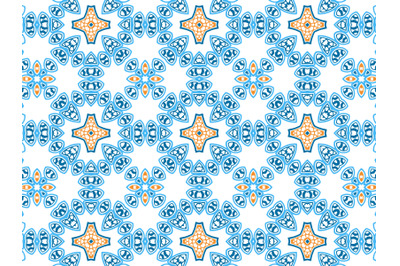 Pattern Abstract Blue Navy Orange Color