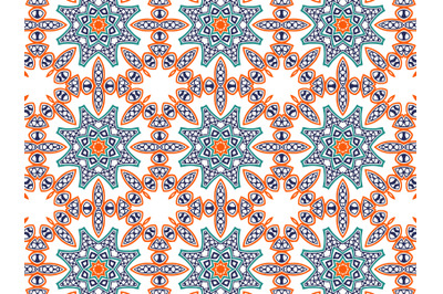 Pattern Abstract Orange Navy Blue Color