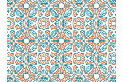 Pattern Abstract Blue Orange Color Design