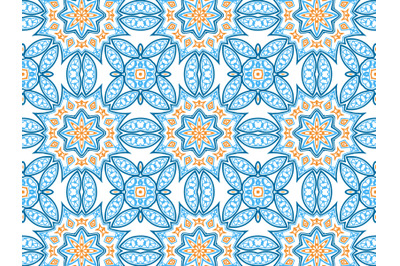 Pattern Abstract Navy Blue Orange Color