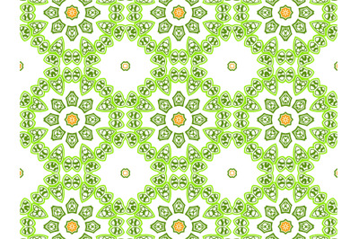 Pattern Abstract Green Orange Color Design