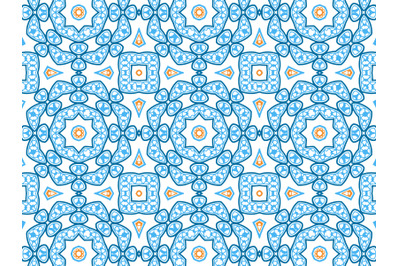 Pattern Abstract Navy Blue Orange Color