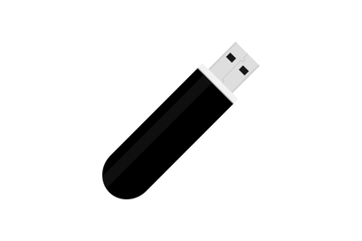 Flash driver usb isolated on wihite background