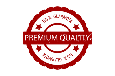 Premium quality 100 guarantee rubber stamp vector