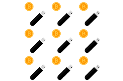 Bitcoin storage seamless pattern