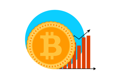 Bitcoin growth chart symbol