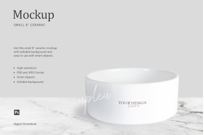 Small Ceramic Mockup&2C; Ceramic Bowl Mockup&2C; Ceramic Pet Bowl