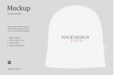 Infant Beanie Mockup, Sublimation Infant Beanie Mockup