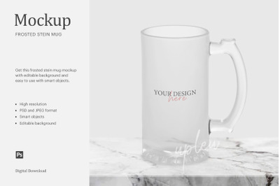 Frosted Stein Mug Mockup, Frosted Mug Mockup