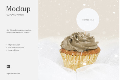 Cupcake Topper Mockup&2C; Cupcake Mockup&2C; Toppers Mockup