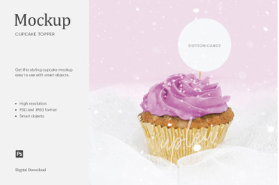 Cupcake Topper Mockup&2C; Cupcake Mockup&2C; Toppers Mockup