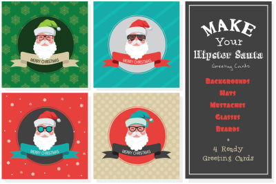 Make a hipster santa card