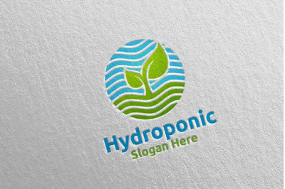 Sun Rise Hydroponic Botanical Gardener Logo Design 70