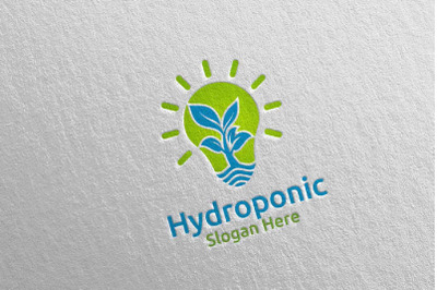 Idea Hydroponic Botanical Gardener Logo Design 73