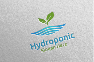 Water Hydroponic Botanical Gardener Logo Design 75