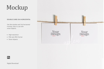 4x3 Card Mockup, Thank You Card Mockup, Note Card Mockup