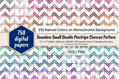 Seamless Sm Double Pinstripe Chevron Paper-250 Colors on BG