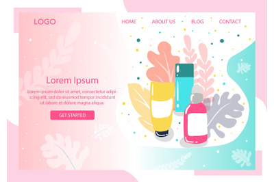 Landing Page Fashion Powder Bottle