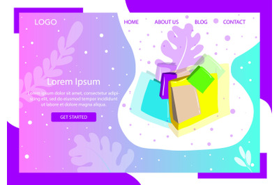 Landing Page Fashion Colorful Paper Bag