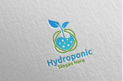 Lab Hydroponic Botanical Gardener Logo Design 78