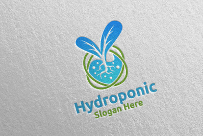 Lab Hydroponic Botanical Gardener Logo Design 79