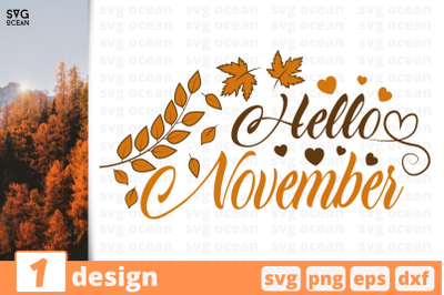 1 HELLO NOVEMBER, autumn quotes cricut svg