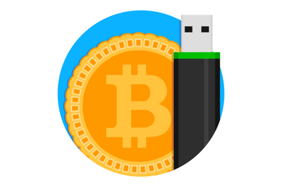 Bitcoin storage icon