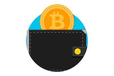 Electronic wallet for bitcoin application Icon