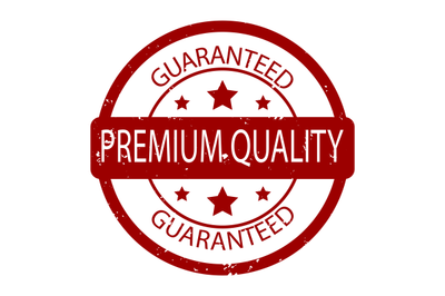 Premium quality guaranteed rubber stamp vector